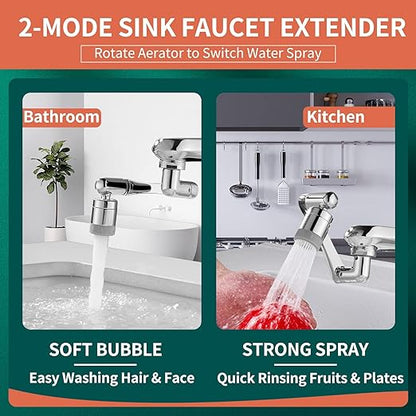 Multifunction 1080° Rotary Extender Faucet