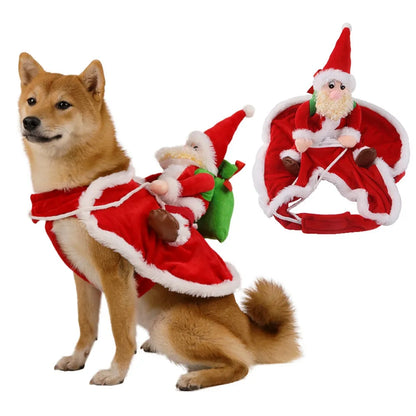 Santa Christmas Dog Costumes.